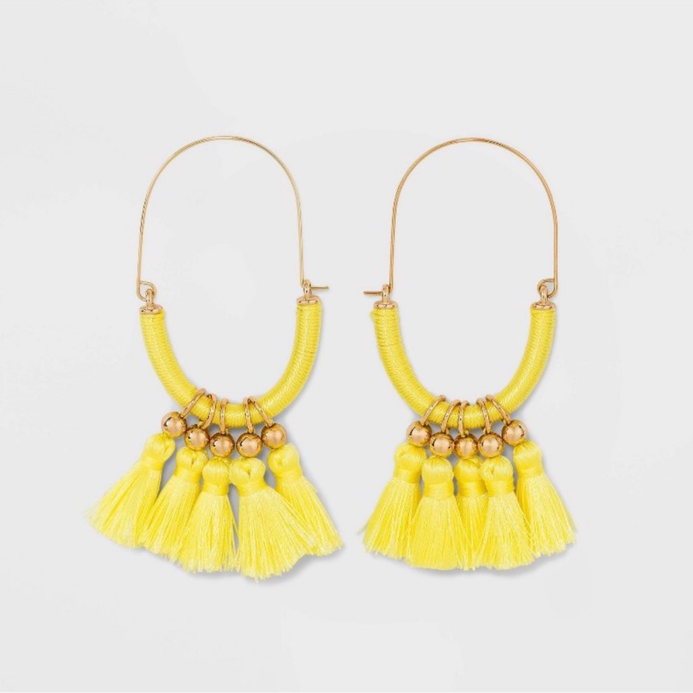 SUGARFIX by Baublebar Bold Fringe Hoop Earrings NWT - Picture 1 of 2
